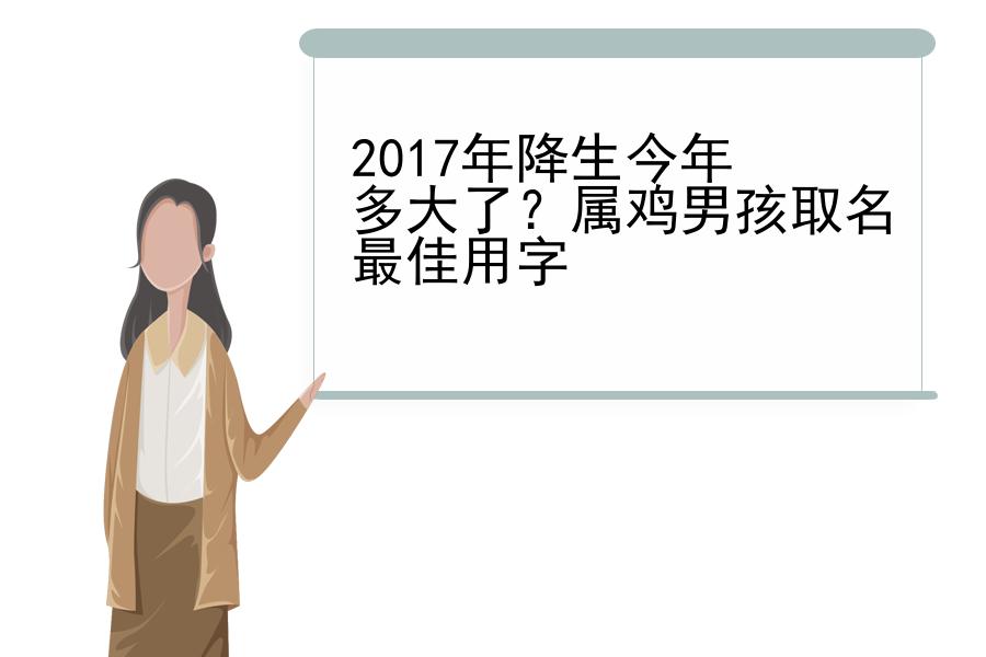 2017年降生今年多大了？属鸡男孩取名最佳用字