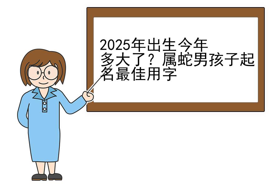 2025年出生今年多大了？属蛇男孩子起名最佳用字