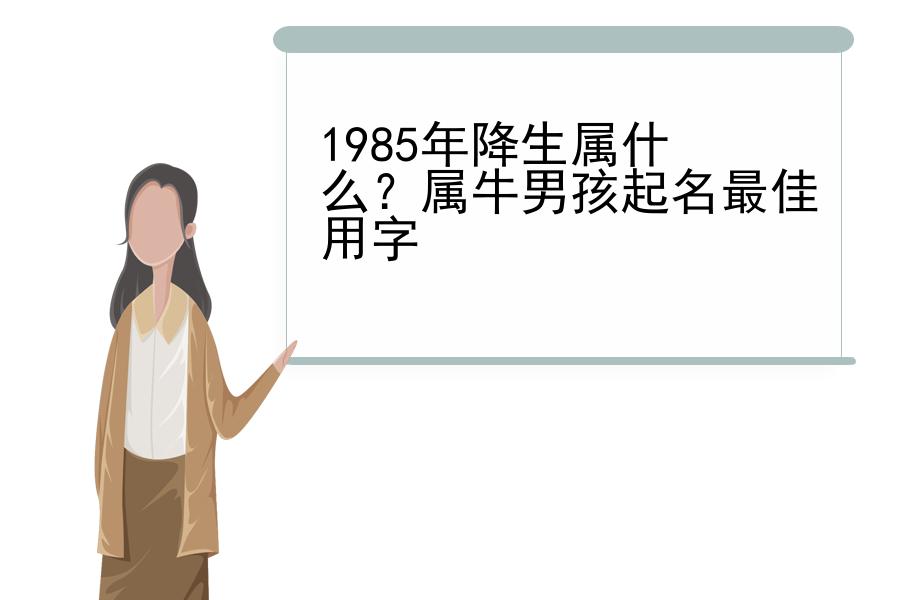 1985年降生属什么？属牛男孩起名最佳用字