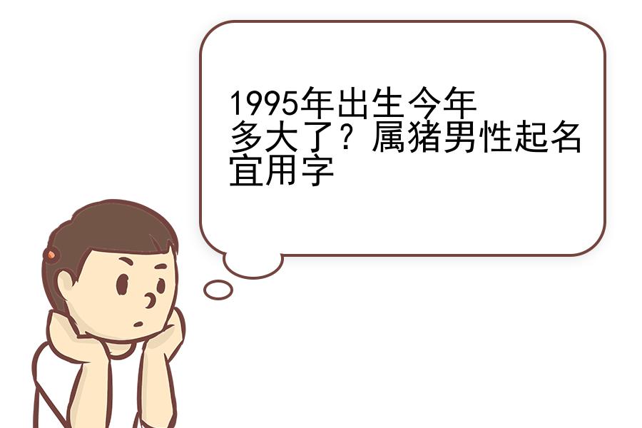 1995年出生今年多大了？属猪男性起名宜用字